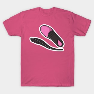 Comfortable Orthotics Shoe Insole, Arch Supports Sticker vector illustration. Fashion object icon concept. Insoles for a comfortable and healthy walk sticker design icon with shadow. T-Shirt